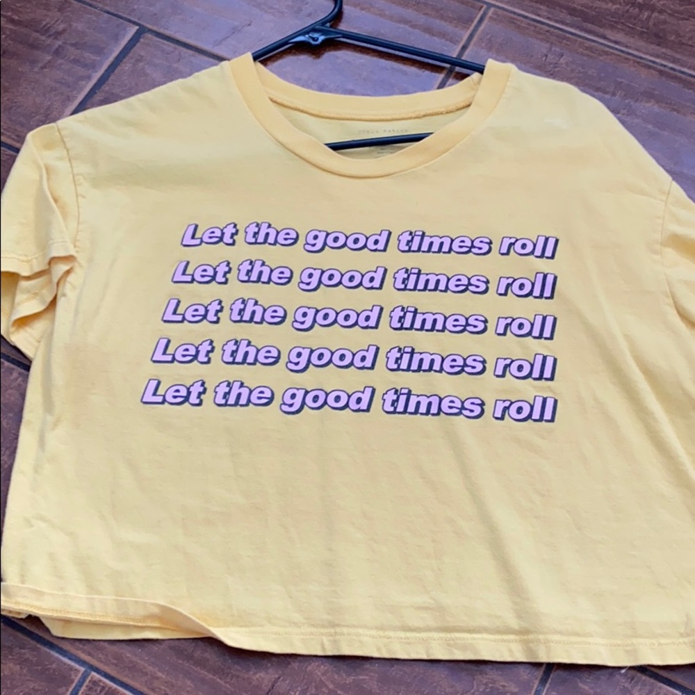 Yellow crop top